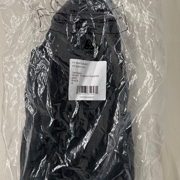 Free People Heart To Heart Crochet Black Romper - Picture 6 of 6